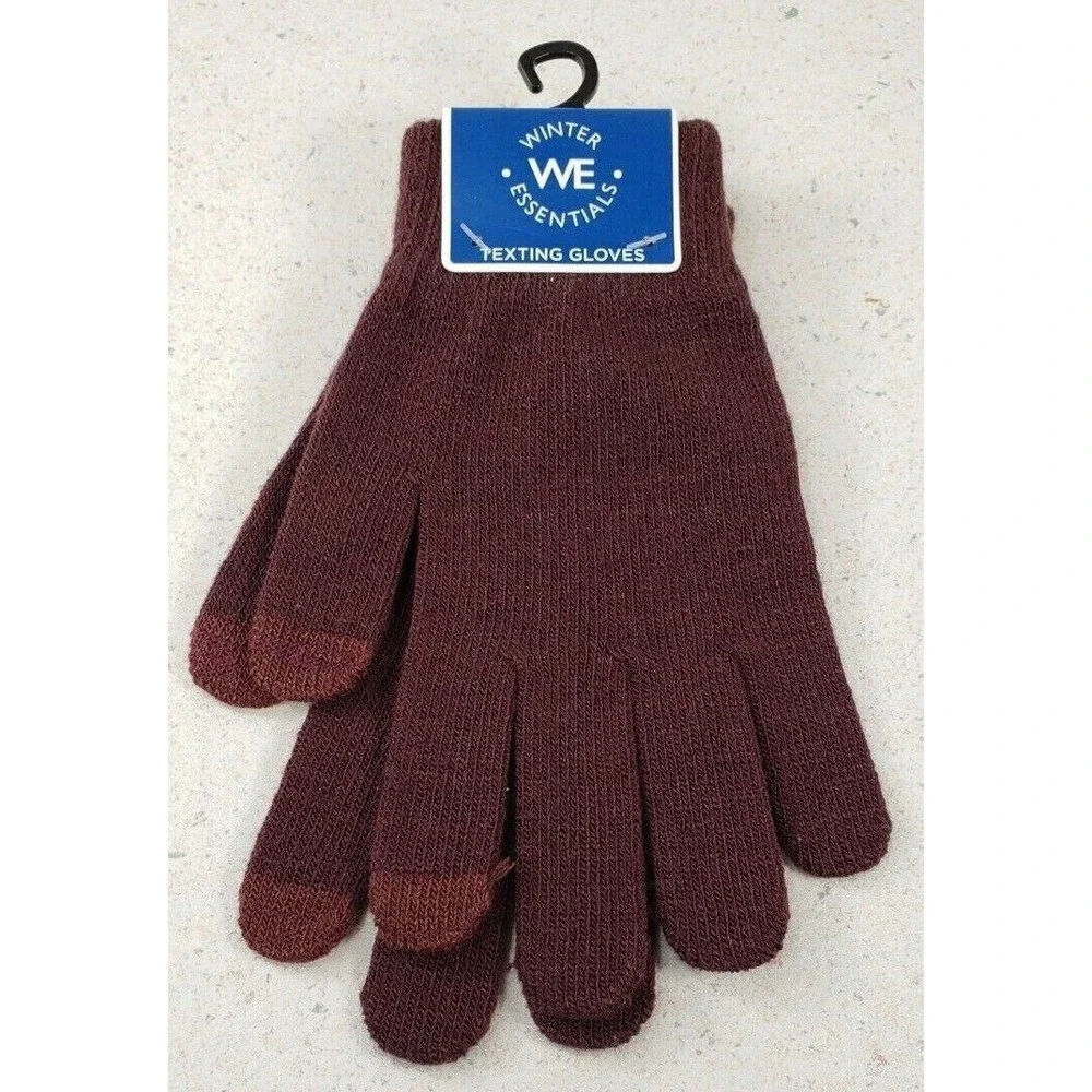 Winter Essentials Brown TEXTING Unisex Gloves One Size fits all